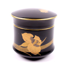 Hutschenreuther Germany 1814 Leonard Paris Decor Caprice Black Gold Jar 3