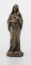 Veronese Design 3 3/8 Inch Madonna and Baby Jesus Virgin Mary Cast Resin, Bronze picture