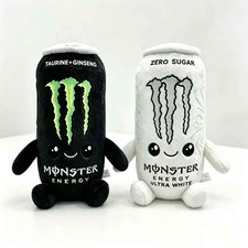 Monster Energy Zero Sugar White Can Plush Toy Stuffed Doll Soft Gift CW picture