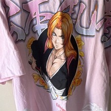 Civilregime Bleach Rangiku Matsumoto Anime Graphic T-Shirt Size L Pink picture