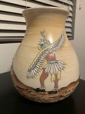 Vintage  Hopi Eagle Dancer  Pottery Vase￼ Beautiful Condition 12”H picture