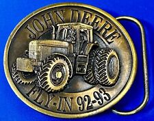 John Deere Harvester Farm Tractors FLY-IN 92-93 VTG Bergamot Belt Buckle picture