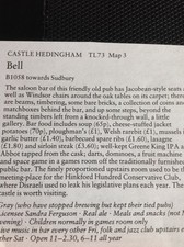 m1-3 ephemera 1984 pub article The Pub Bell Castle Hedingham picture