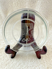 6 - Vtg 1984 Los Angeles Olympics Coasters Clear Nesting Thick Glass Round 1980s picture