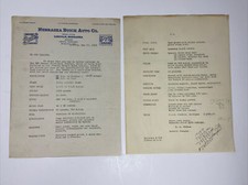 1918 Nebraska Buick Auto Co. Letterhead Tractor Correspondence Farming 2 Pages picture