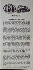 Everett Railroad Welcome Aboard Ticket Stub Train Pennsylvania Paid 9/17/1967 picture