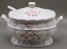 VTG House of Webster Briar Rose Tureen Gravy/Soup W Ladle NEVER USED picture