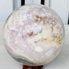 1320g Natural Cherry Blossom Agate Sphere Quartz Crystal Ball Healing picture