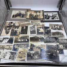 Lot of 30 Antique RPPC Real Photo Postcards & Photos Iowa Schools Families c1900 picture