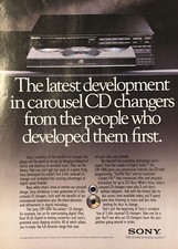 1989 Sony CDP-C800 Carousel Changer PRINT AD 5-Disc VTG 80s Leader Digital Audio picture
