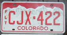 COLORADO red License Plate nice condition - your choice FREE US shipping picture