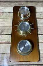 Vintage Springfield Nautical Weather Station Thermometer Barometer Hygrometer picture
