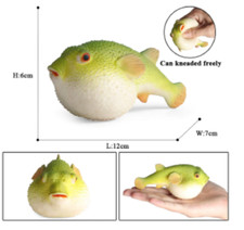 12cm Puffer Fish PVC Toy Sea Animal Ocean Fish Figure Doll Kids Gift picture