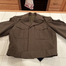 VTG U.S. Army WW2 Eisenhower Ike Jacket World War 2 Size 36R Wool EUC No Holes picture
