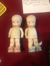 Vintage Heebee Sheebee Twins,Girl,Boy Bisque Jointed Dolls 5.5 Inches Little Boy picture