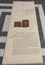 1954 Cuticura soap & ointment, Meaning of a famous Name Vintage Print Ad picture