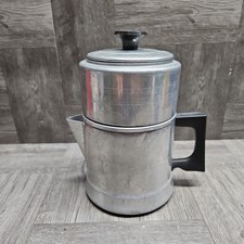 Vintage Comet Aluminum 4 Cup Stove Top Coffee Pot Percolator  Retro Camping picture