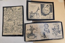 1940 John T McCutcheon Newspaper Cartoon Tribute Berryman Knecht 3 Pc Lot picture