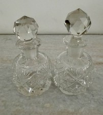 ABP American Brilliant Period Cut Glass Cologne Perfume Bottles & Stoppers Lot picture