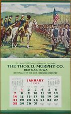 Patriotic 1962 Advertising Calendar/10x17 Poster: George Washington, Last Review picture
