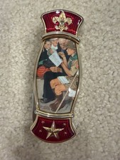 Franklin Mint Norman Rockwell BSA A Scout Is Friendly Collector Knife w/ Case picture