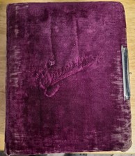 Antique Photo Album 1884 Victorian Purple Velvet Album picture