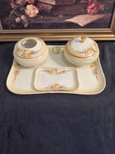 Limoges Hand Painted Antique Porcelain Vanity Set picture