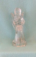 Vintage Angel with Songbook Candleholder in Clear Glass 6 1/2