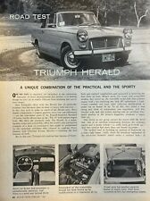 1961 Triumph Herald Road Test illustrated picture