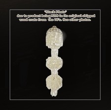 VINTAGE NOS 1977 Capiz Shell 8' Waterfall Chandelier 3-Tier Freight/Local Pickup picture