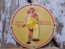 VINTAGE PORCELAIN SIGN OLD 12