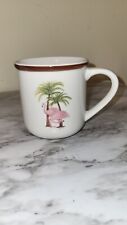 Totally Today Flamingos Palm Trees Coffee Mug Tea Cup Ceramic 14oz. Flamingo picture