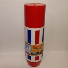 =NEW= Vintage 1970s Westbend Thermo-Serv 1 Qt Glass Thermos ~ Red White Blue USA picture