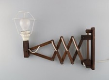 Erik Hansen, Denmark. Scissor lamp in dark oak. 1960/70's picture
