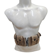 U.S.WWII Springfield M1923 Garand Cartridge Canvas 10 Pocket Belt Khaki picture