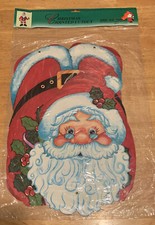 Rare Vintage Christmas Santa Cardboard Approx 56” Tall Regent Product picture