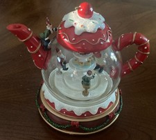 Roman LED Lit Teapot with Elves Animated Christmas Musical #130203 picture