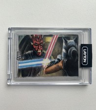 Topps Star Wars Galaxy 2026 Sketch Card Maul vs Ahsoka Auto 1/1 picture