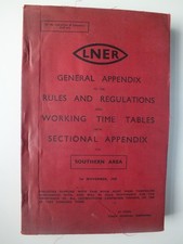 LNER General Appendix to the Rules and Regulations and Working Time Tables 1947 picture