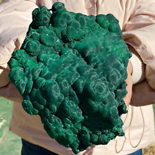 5.68LB Natural glossy Malachite coarse cat's eye cluster rough mineral sample picture
