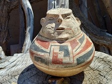 Prehistoric Casas Grandes Ramos Polychrome Hooded Effigy Jar - 8.5