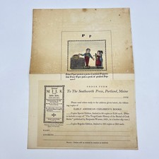 1932 Southworth Press Mail Order Children’s Book Form & Leaflet Portland ME AB3 picture