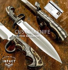 CUSTOM MADE BY IMPACT CUTLERY RARE D2 FULL TANG BOWIE KNIFE STAG ANTLER HANDLE picture