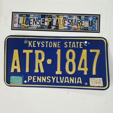 Pennsylvania License Plate 🔥 Vintage Keystone State PA Tag ATR 1847 picture