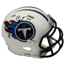 Chris Johnson Autographed Tennessee Titans White Mini Helmet - Beckett picture