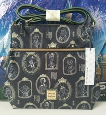 NWT Disney Dooney & Bourke Haunted Mansion Portraits Black Nylon Letter Carrier  picture