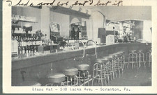 VERY RARE INTERIOR VIEW OF GLASS HAT BAR ON 518 LACKAWANNA AVE IN SCRANTON, PA picture