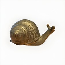 Vintage Solid Brass Snail Figurine 5