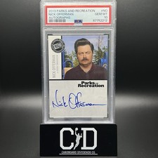 Nick Offerman as “Ron Swanson” 2013 Press Pass Parks And Rec Auto SSP PSA 10 picture