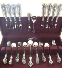51 Pc SET ONEIDA CUBE MICHELANGELO PATTERN STAINLESS FLATWARE  Svc for  8+ picture